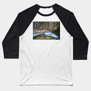 River flowing through mountain Baseball T-Shirt